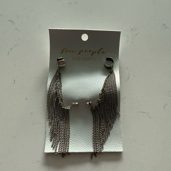 Free People Breakfast Club Ear Party Cuff - Silver Tone - NWT - Picture 3 of 7
